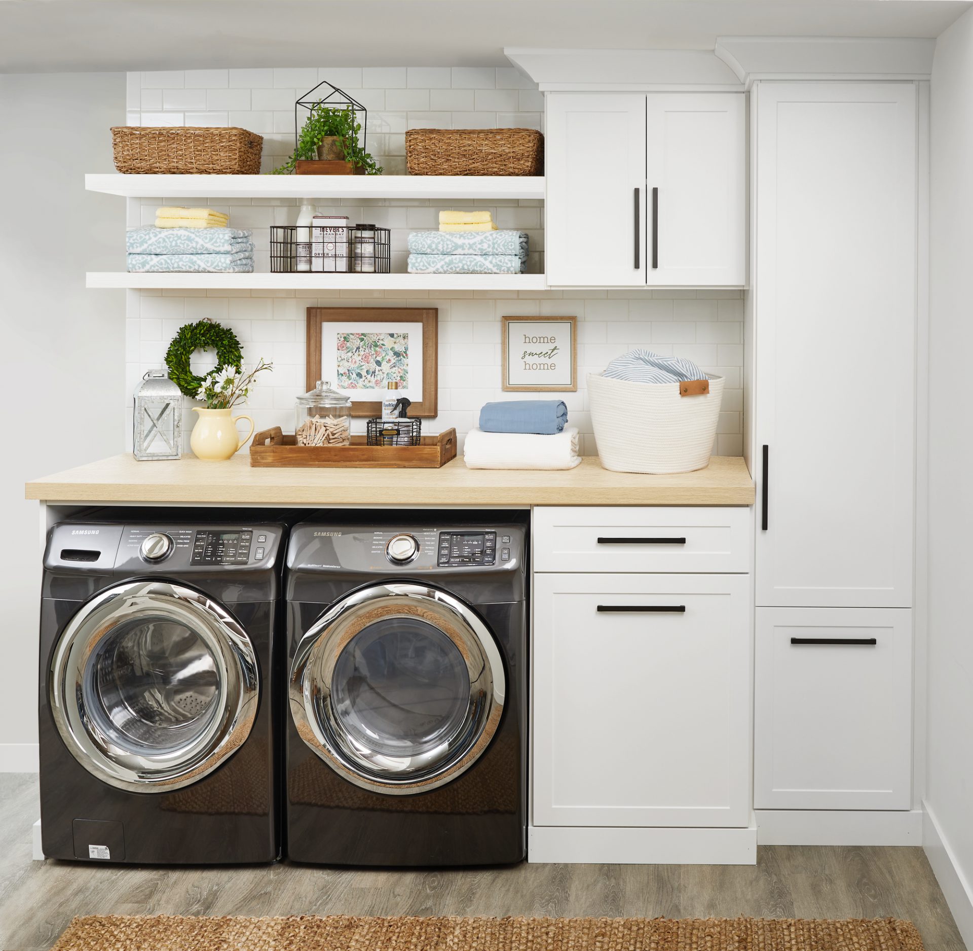 Classic Laundry Room in Arctic White | Inspired Closets