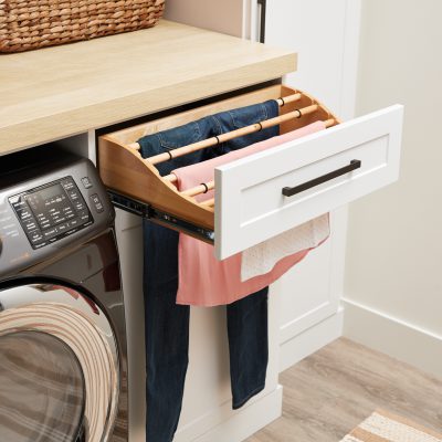 Classic Laundry Room in Arctic White | Inspired Closets