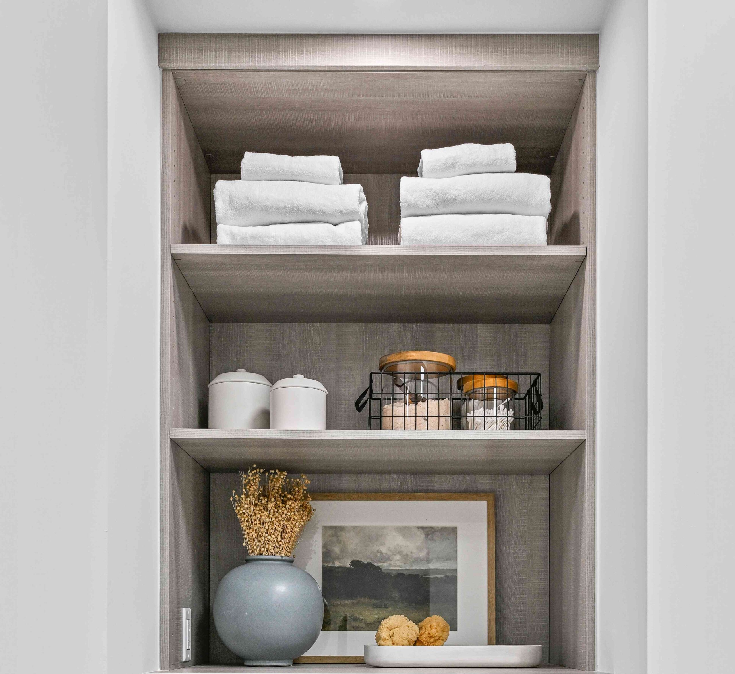 Laundry Room Adjustable Shelves