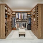 Men and Women's custom walk in closet with armoire from Inspired Closets