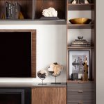 Custom vertical shelving for entertainment center