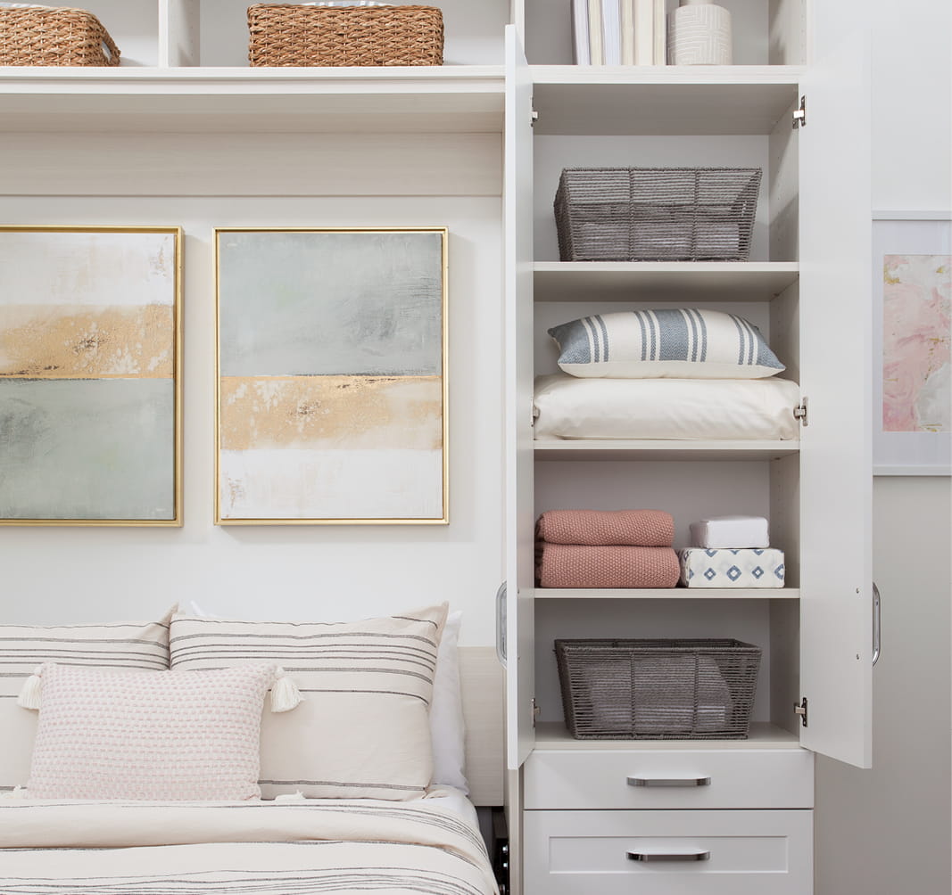 Organizing a closet and murphy bed for the holidays from Inspired Closets