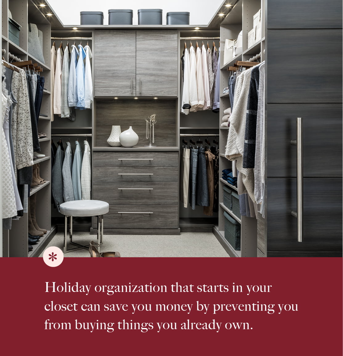 Holiday organization starts in your closet by Inspired Closets