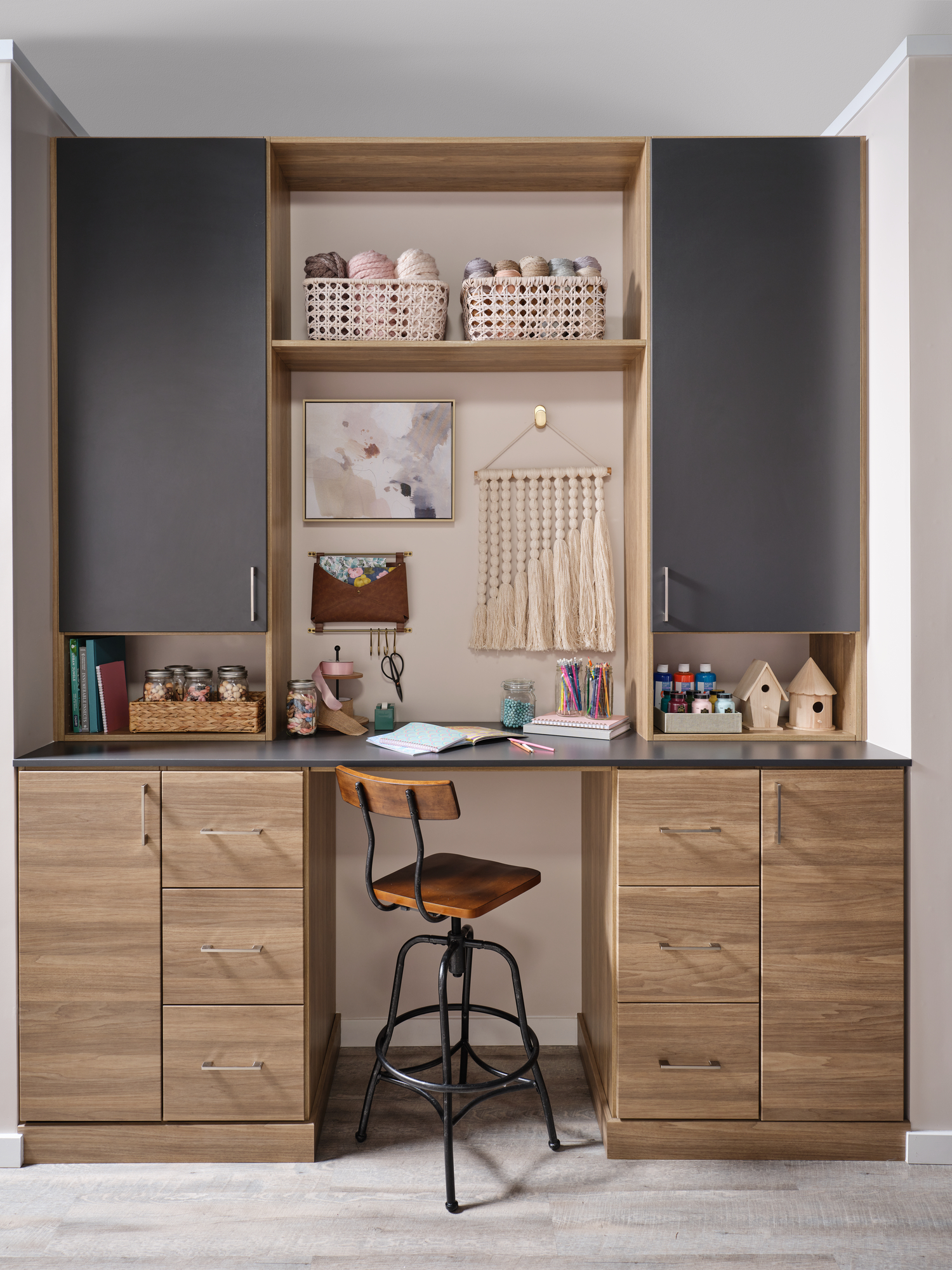 Original Home Office Craft Station Hutch