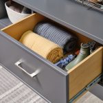 Pull out drawer storage for scarves from Inspired Closets