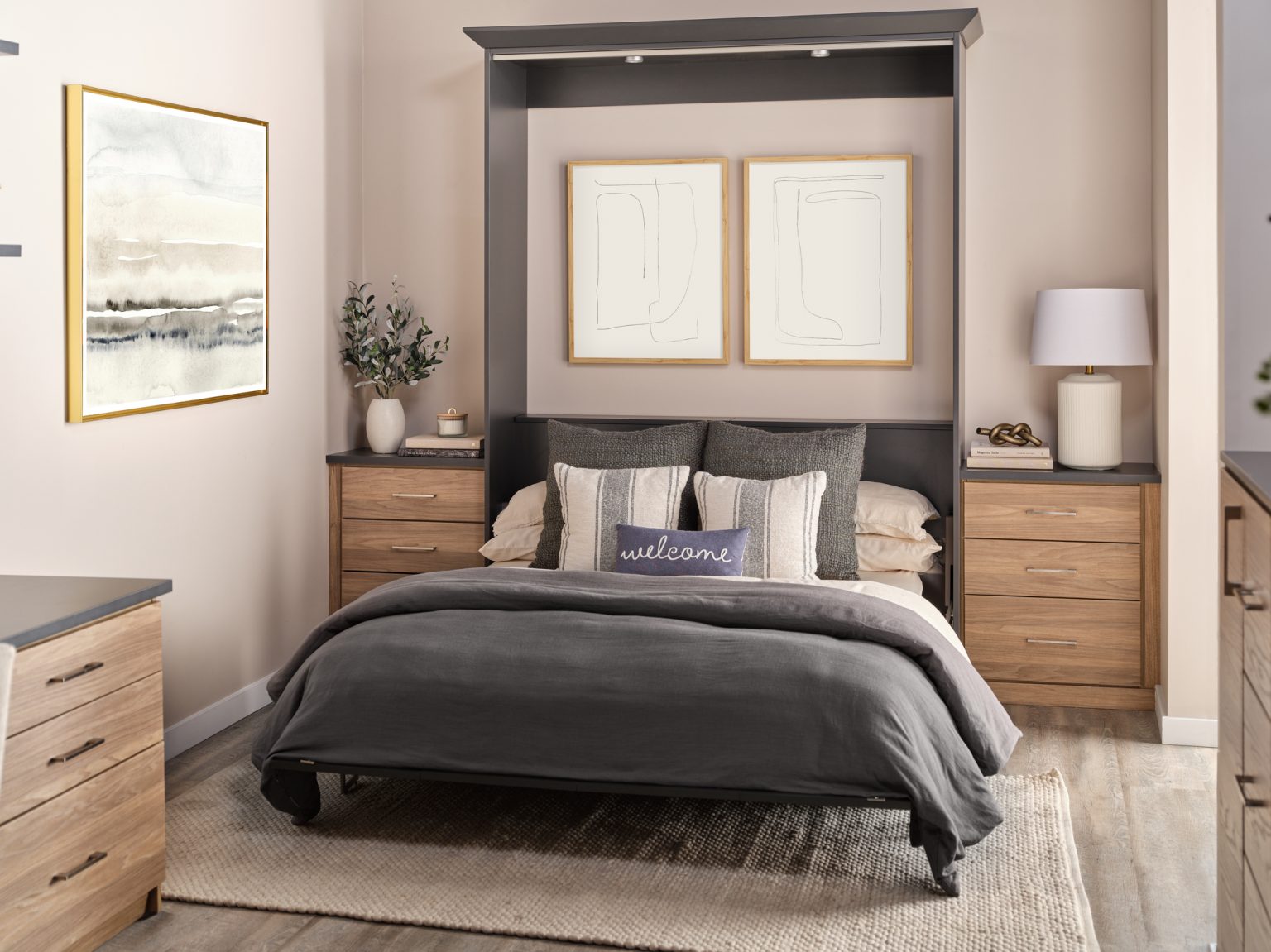 Murphy Bed in New Natural & Charcoal | Inspired Closets