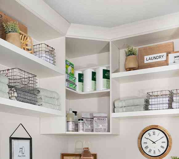 Laundry Corner Shelf