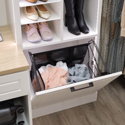 Custom-Lit Women's Walk-In Closet | Inspired Closets