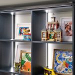 Back light shelves for kids play area from Inspired Closets
