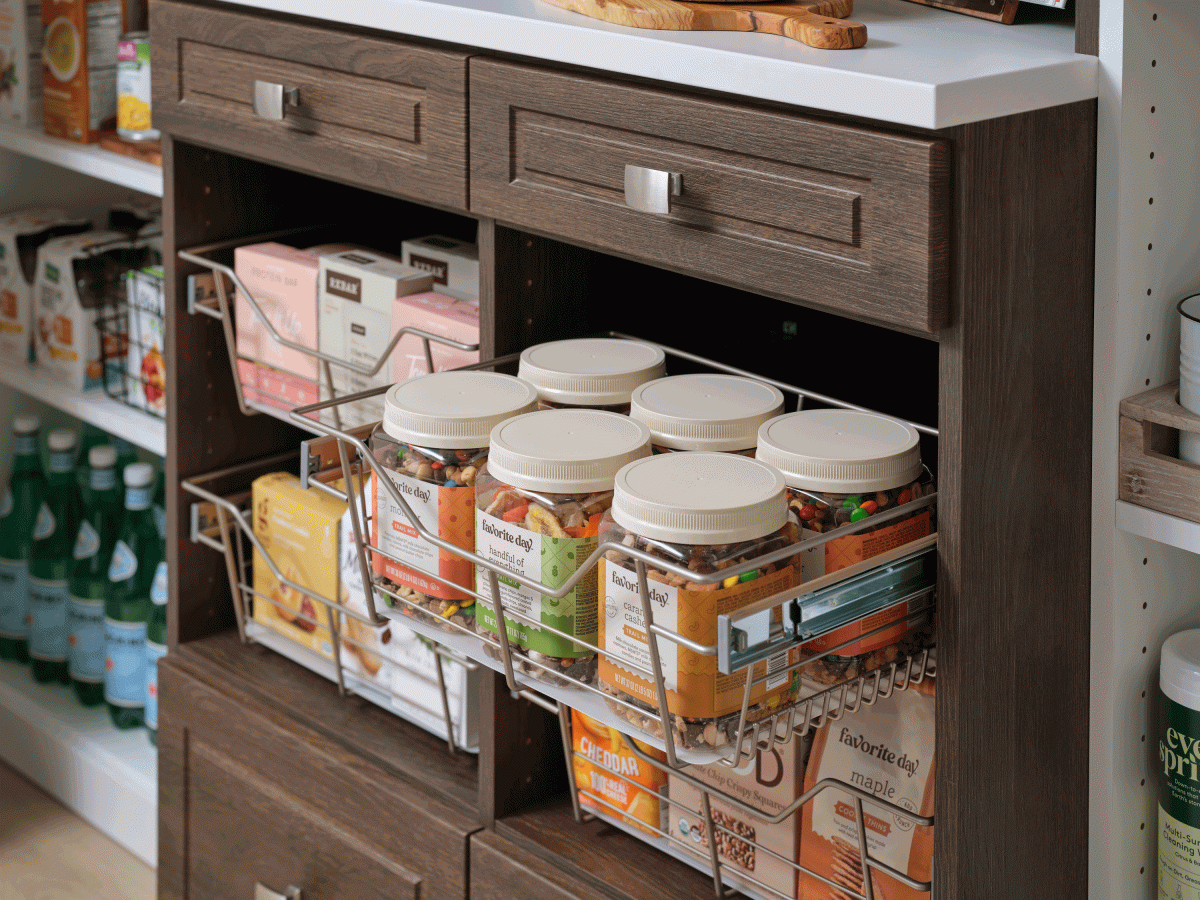 Brown Reach-In Pantry | Inspired Closets Idea Gallery