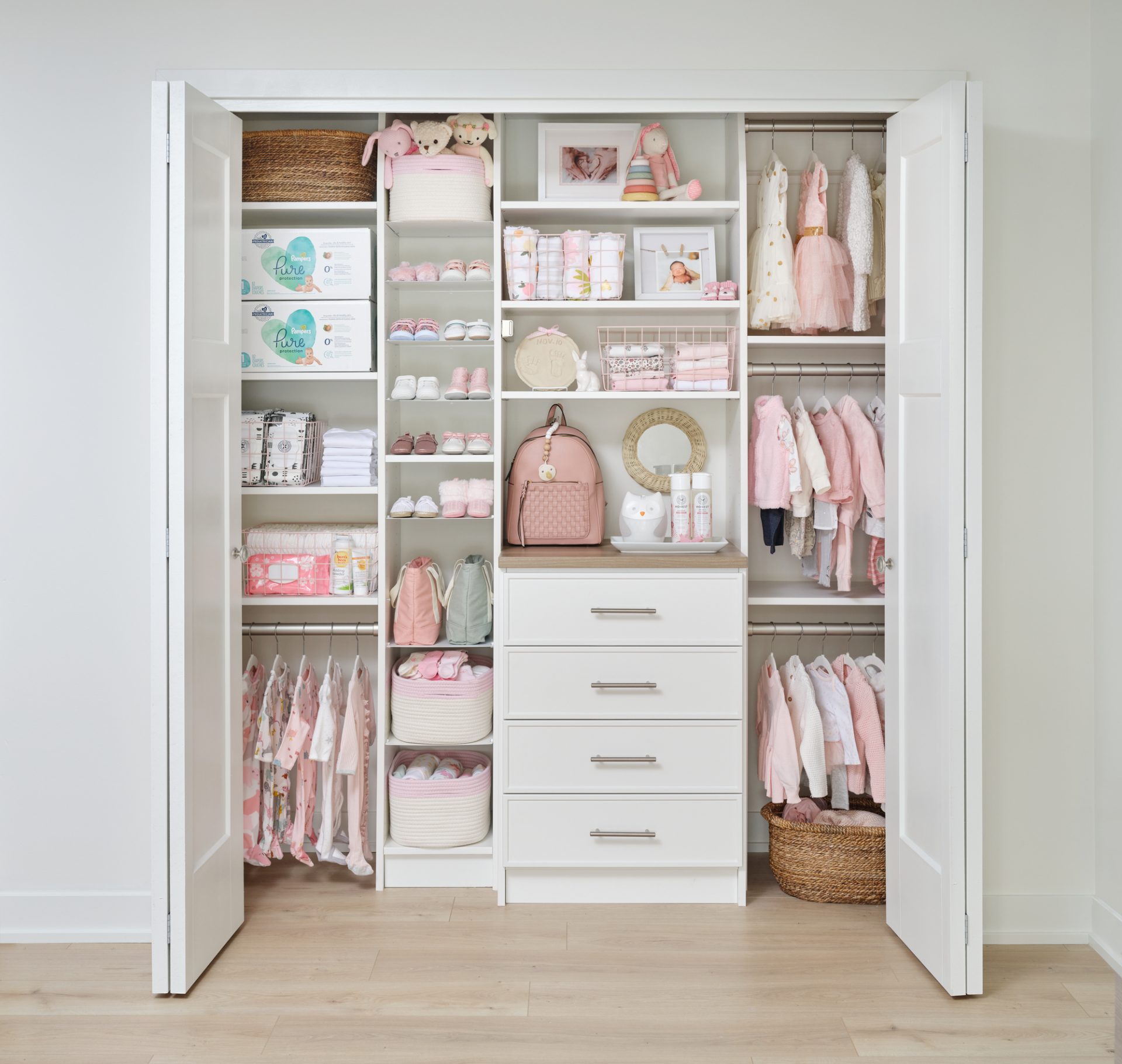 Girls Reach-In White Closets | Inspired Closets