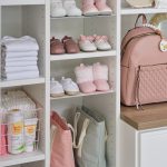 Shoe storage in a little girls' closet from Inspired Closets
