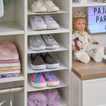 Adjustable shoe organizer for little girls closet from Inspired Closets