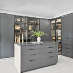 Charcoal finish boutique closet