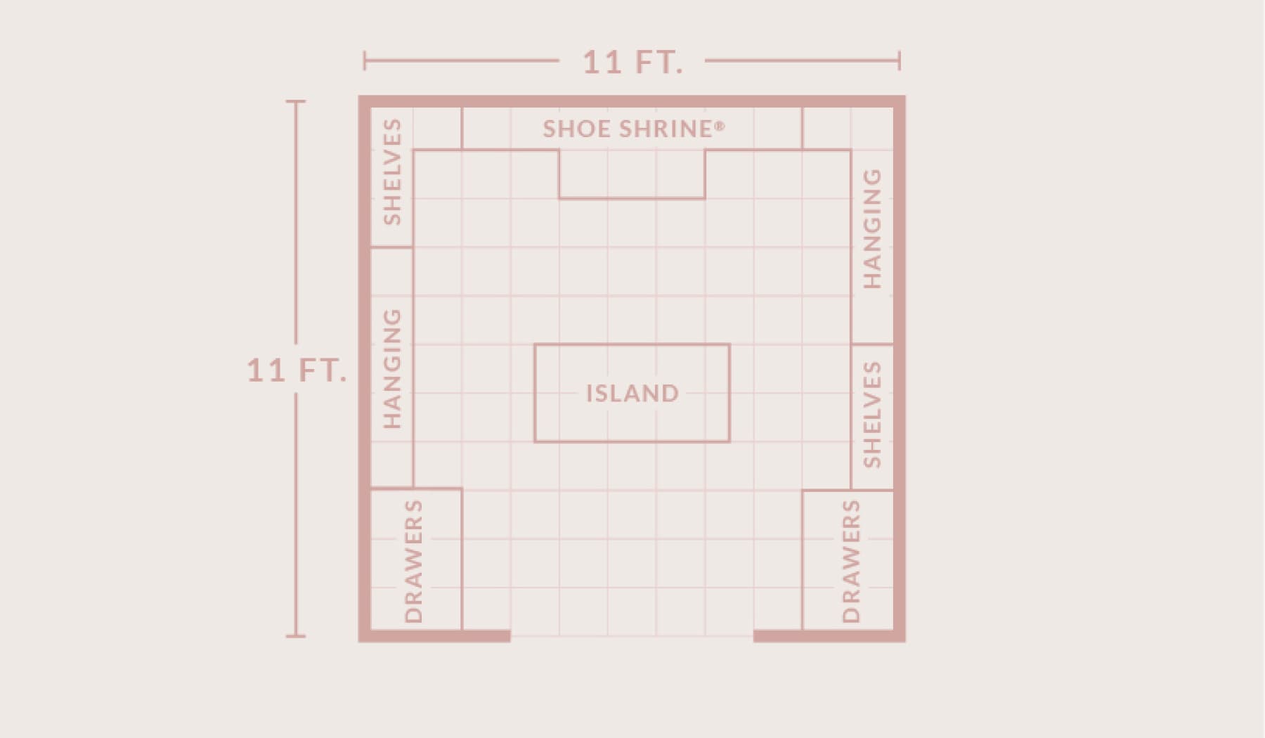 Layout with a Center Island