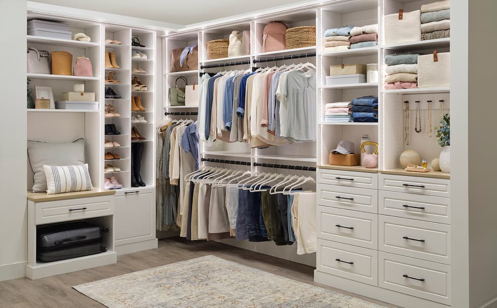 White Walk-in Closet