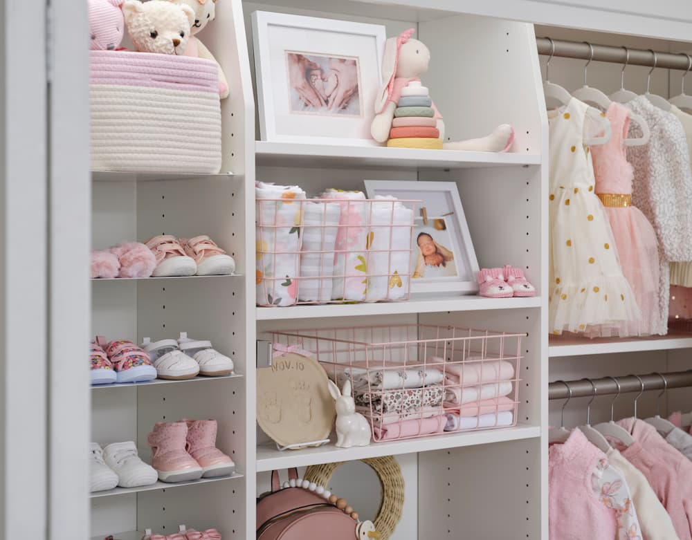 Kid's Closets Shelves and Baskets