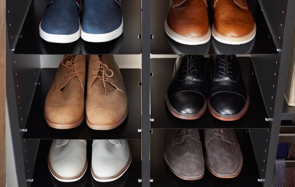 shoes in closet