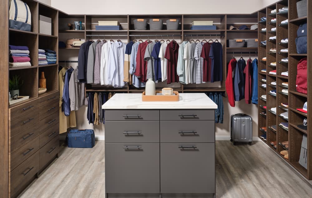 closet with island