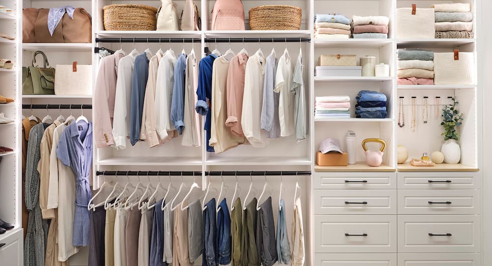 White Walk-in Closet