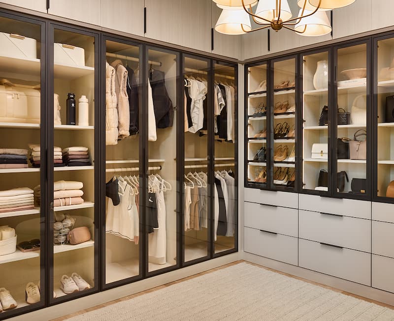 Closet with Glass Doors