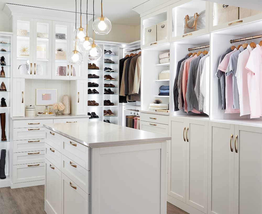 White Closet with Island