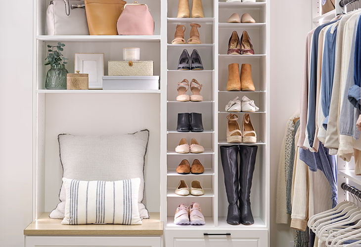 Clean and organized closet