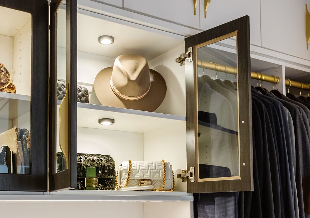 Glass Doors in Closet