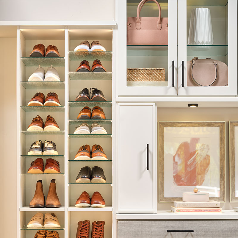 closet w/pink accessories